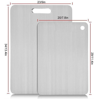 🔥 Stainless Steel Double Sided Chopping Board